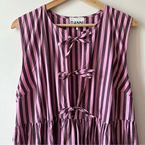 Ganni midi poplin dress